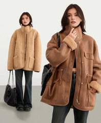 Çift Taraflı Shearling Parka