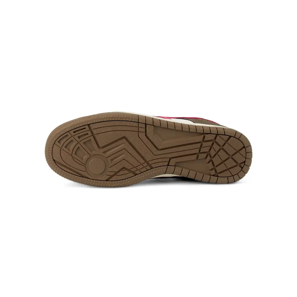 Bellarno kido sneakers with brown rubber shoe sole featuring geometric tread pattern