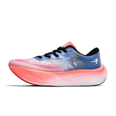 Bianezzi melone unisex sneakers with blue-to-pink gradient and curved sole design