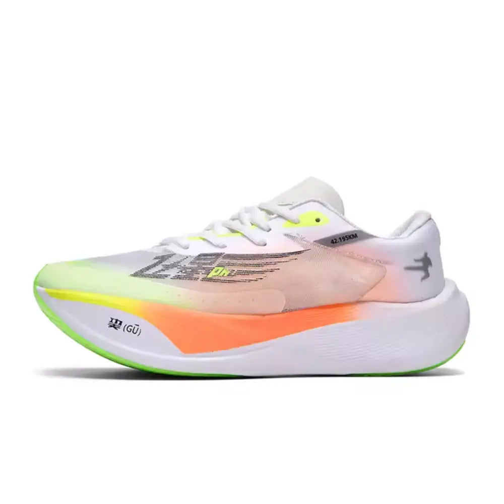 Bianezzi melone unisex sneakers in white, neon yellow, and orange gradient design